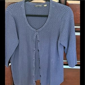 Navy XL 3/4 sleeve cardigan